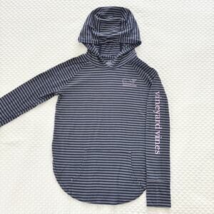 Vineyard Vines Striped Hoodie, Size L (14)